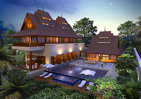 Artist rendering of house template CHIANGMAI from Small Communities and Resorts