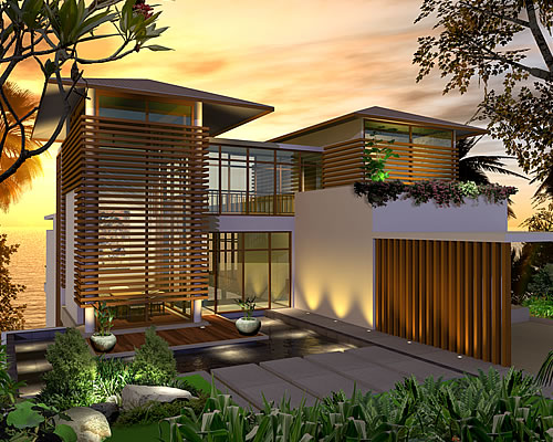 Artist rendering of house template VERVINA from Resort Homes Range