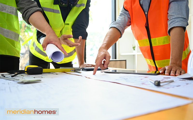 A&A contractors briefing the home construction project