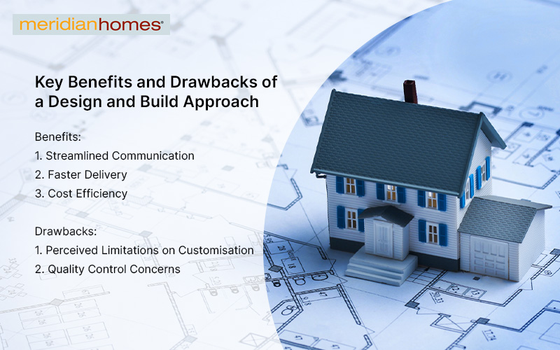 Infographic on the key pros and cons of design and build.